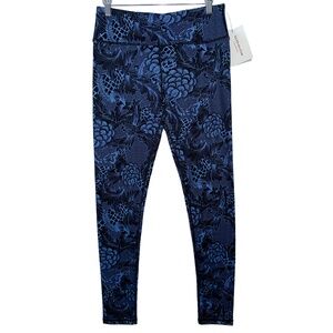 Lululemon Wunder Under HR Tight F Black Blue High Waisted Leggings Womens Size 8